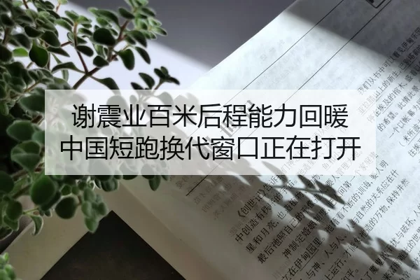 谢震业百米后程能力回暖 中国短跑换代窗口正在打开